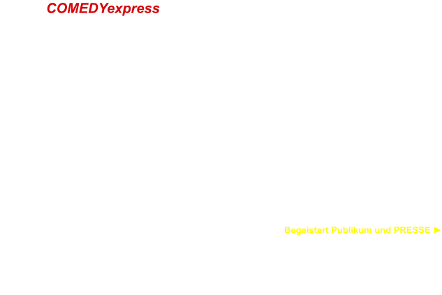 COMEDYexpress   Lachforelle mit Scharf    Comédie brute Dinner - Show in vier Gängen und Theater à discretion und auch als abendfüllendes Theaterprogramm  EIN GENUSS FR IHREN GAUMEN  –  EINE HERAUSFORDERUNG FÜR IHRE LACHMUSKELN Der COMEDYexpress, das erfolgreiche Ensemble mit Menschen mit geistiger Behinderung, sorgt unter Leitung der Theatermacher Olli Hauenstein und Peter Wenk für feinfühligen und ausdrucksstarken Theaterspass.              Zürichssee-Zeitung: "Darsteller mit höchst unterschiedlichen Voraussetzungen  finden zu einer harmonischen Ensembleleistung, der naive Humor der Laien geht nahtlos über in den hintersinnigen des Profis. In seiner Authentizität ein ganz unverwechselbares Theatervergnügen!" Begeistert Publikum und PRESSE ►  Regie 	        Peter Wenk und Olli Hauenstein    Produktion:  Theaterwerkstatt Bildungsstätte Sommeri PR, Assistenz 		Ambrosia Weisser Ensemble 		Haydar Cibooglu, Erich Gadient, Brigitte Huber,Flurin Hobi,  		Claudia Kaufmann, Silvia Lemmenmeier, Roland Wepf, Olli Hauenstein